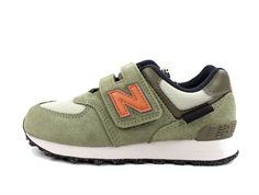 New Balance dark olivine/infield clay 574 sneaker